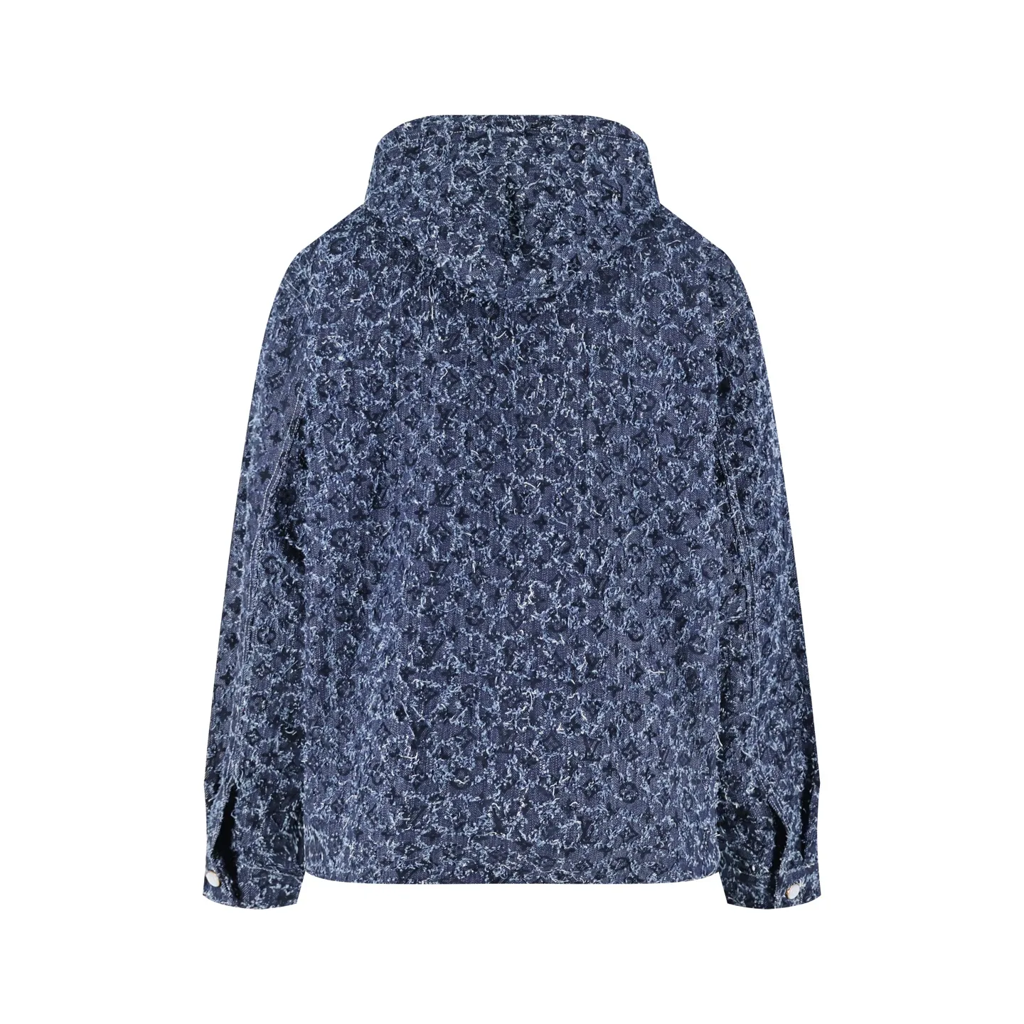 🅿️810 1v 25FW hooded fringed denim jacket. Purchased from ZP for the first time. The vintage siro jacquard sheer fabric is washed and polished with sand and gravel to form an aged texture. The color is too natural. The whole dress does not cut corners. The minimum size is 3 pounds. Heavy jacquard fringe craftsmanship creates the ultimate artistic sense. You can see how complex the craftsmanship of this dress is when you look at the actual thing. The leather tag on the hem has an iron mold pattern in the same color, and it is made of genuine first-layer cowhide suede, which distinguishes it from the vague versions on the market. The lacquered copper bright lettering is clear and delicate, environmentally friendly, fixed and spray-dyed. The sewing tube inside the clothes is hemmed with threads. The workmanship is fine and perfectly restored. It beats all versions on the market instantly. Size:46-48-50-52